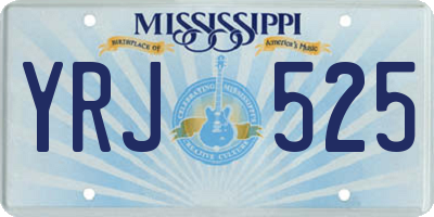 MS license plate YRJ525