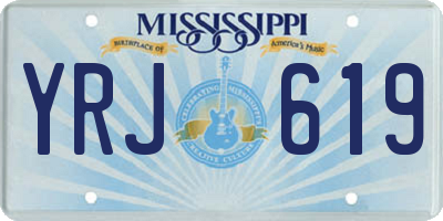 MS license plate YRJ619