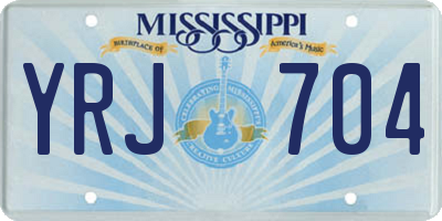 MS license plate YRJ704