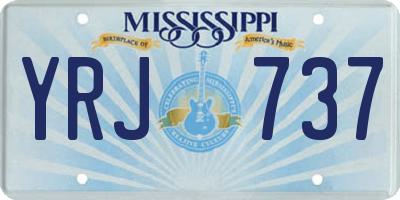 MS license plate YRJ737