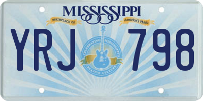 MS license plate YRJ798