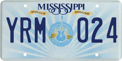 MS license plate YRM024