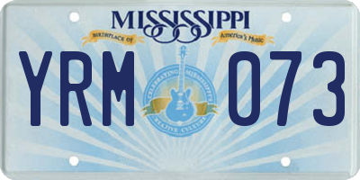 MS license plate YRM073