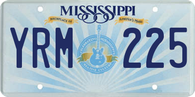 MS license plate YRM225