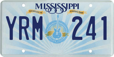 MS license plate YRM241