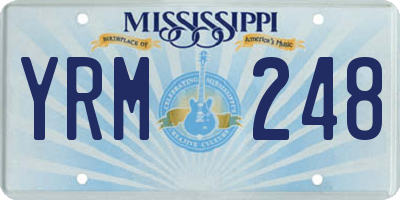 MS license plate YRM248