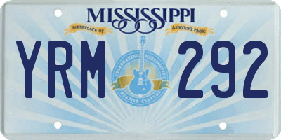 MS license plate YRM292