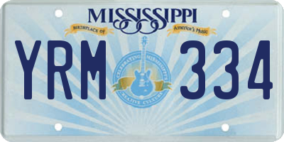 MS license plate YRM334
