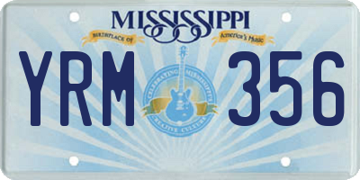 MS license plate YRM356