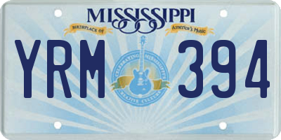 MS license plate YRM394