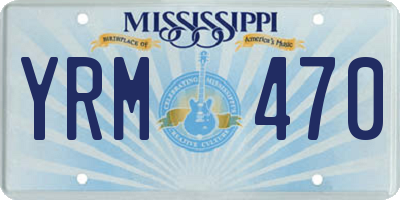 MS license plate YRM470