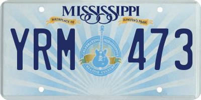 MS license plate YRM473