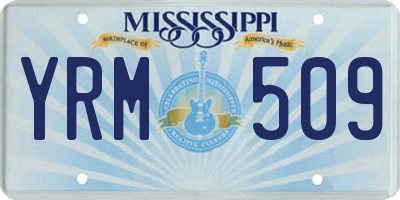 MS license plate YRM509