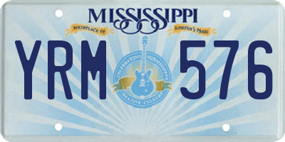 MS license plate YRM576