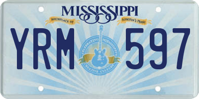 MS license plate YRM597