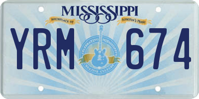 MS license plate YRM674