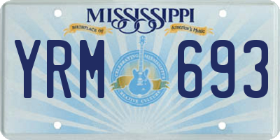 MS license plate YRM693