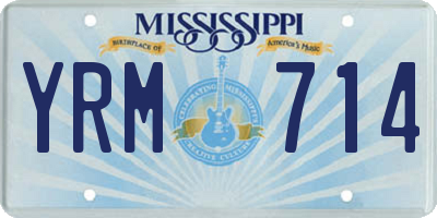 MS license plate YRM714