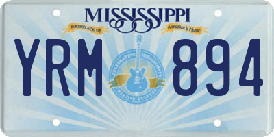 MS license plate YRM894