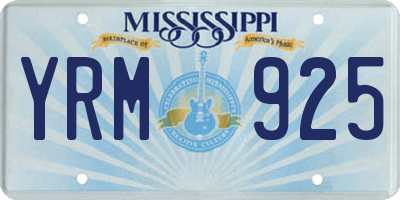 MS license plate YRM925