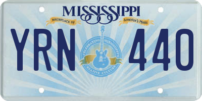 MS license plate YRN440
