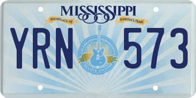 MS license plate YRN573