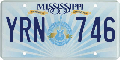 MS license plate YRN746