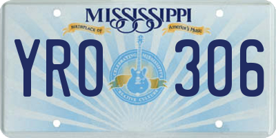 MS license plate YRO306