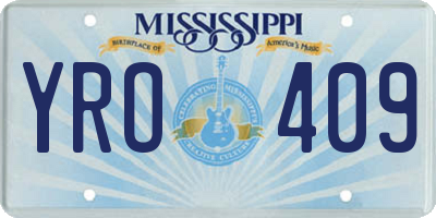 MS license plate YRO409