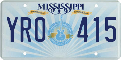 MS license plate YRO415