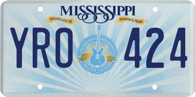MS license plate YRO424
