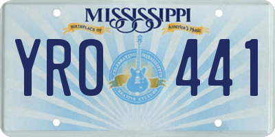 MS license plate YRO441