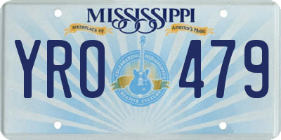 MS license plate YRO479