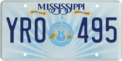 MS license plate YRO495