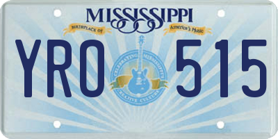 MS license plate YRO515