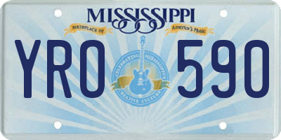 MS license plate YRO590