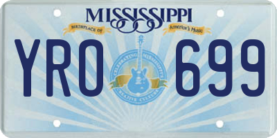 MS license plate YRO699