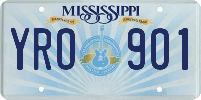 MS license plate YRO901