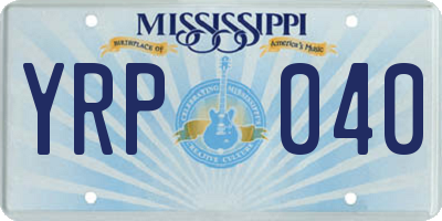 MS license plate YRP040
