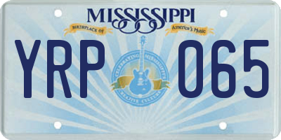 MS license plate YRP065