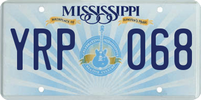 MS license plate YRP068