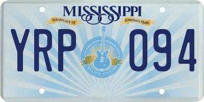 MS license plate YRP094