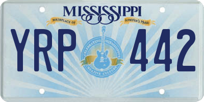 MS license plate YRP442
