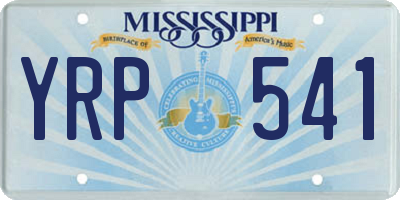 MS license plate YRP541