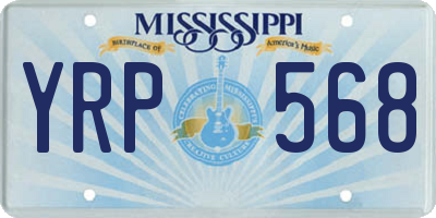 MS license plate YRP568