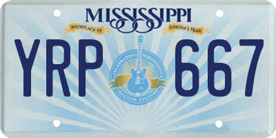 MS license plate YRP667