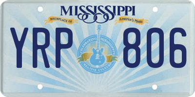 MS license plate YRP806