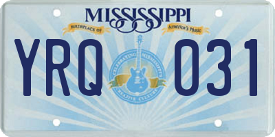 MS license plate YRQ031