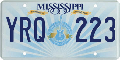 MS license plate YRQ223