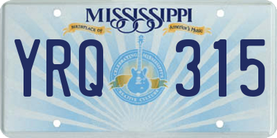 MS license plate YRQ315